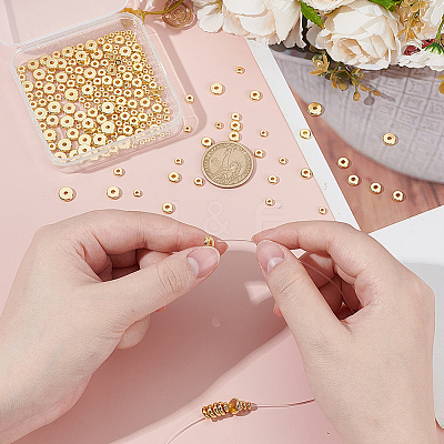 240Pcs 6 Styles Brass Beads KK-ME0001-69G-1