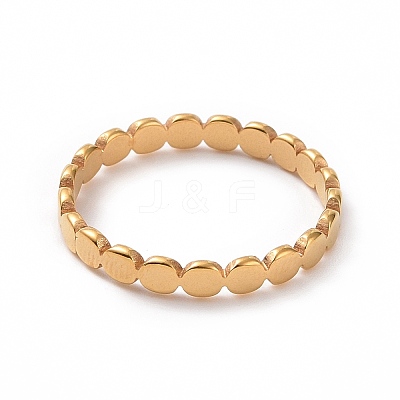 Ion Plating(IP) 201 Stainless Steel Oval Wrap Finger Ring for Women LS-RJEW-J051-23G-1