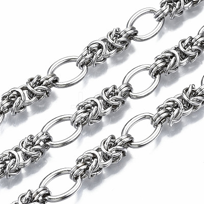 Tarnish Resistant 304 Stainless Steel Byzantine Chains CHS-S008-006P-1