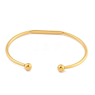 Ion Plating(IP) 304 Stainless Steel Cuff Bangles BJEW-P331-03G-1