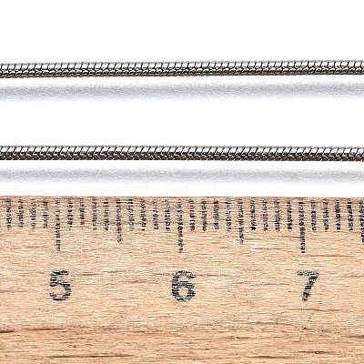 Non-Tarnish 304 Stainless Steel Snake Chain Necklaces NJEW-E122-32B-1