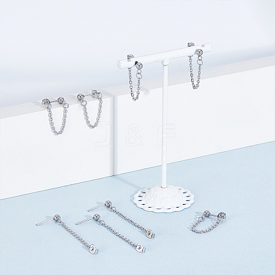 10Pair 304 Stainless Steel Ball Stud Earring EJEW-UN00022-1