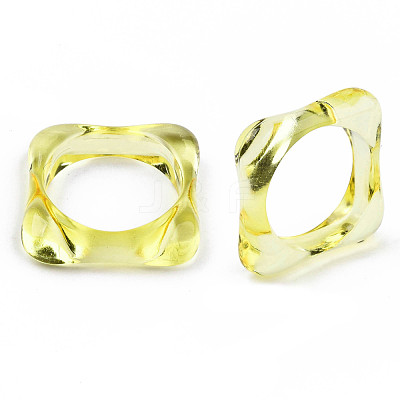 Transparent Acrylic Finger Rings RJEW-T010-03H-1