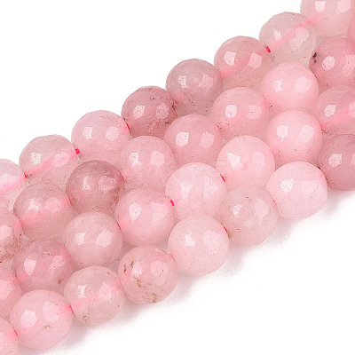 Dyed Natural White Jade Beads Strands LS-G-T139-8mm-60-12-1