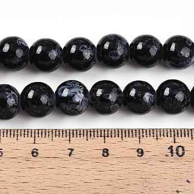 Baking Paint Glass Beads Strands DGLA-N008-10mm-10-1