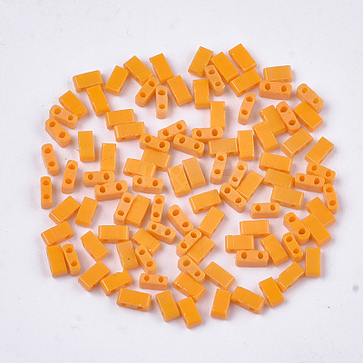 2-Hole Opaque Glass Seed Beads SEED-S023-21B-01-1