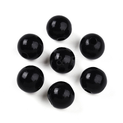Painted Natural Wood Beads WOOD-A018-16mm-20-1