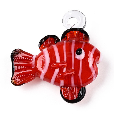 Handmade Lampwork Pendants LAMP-T021-24D-1