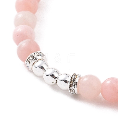 4Pcs 4 Style Natural & Synthetic Mixed Gemstone Round Beaded Stretch Bracelets Set BJEW-JB09082-1