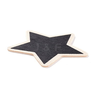 Star Wooden Mini Chalkboard Signs LS-AJEW-M035-08-1