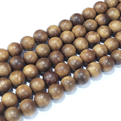 Natural Sandalwood Beads Strands WOOD-F008-02-B-1