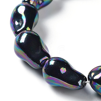 Electroplated Glass Imitation Pearl Beads Strands BSHE-G035-01A-04-1-1