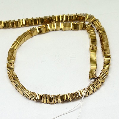 Electroplate Non-magnetic Synthetic Hematite Heishi Beads Strands G-J171A-3x3mm-06-1