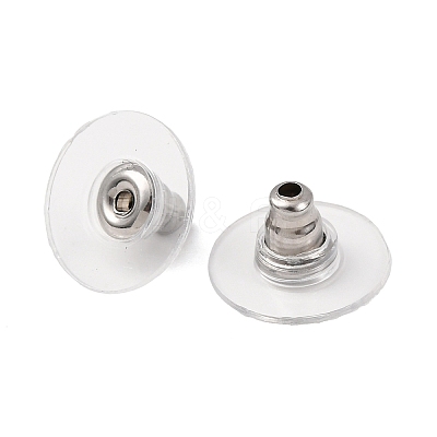 304 Stainless Steel Bullet Clutch Earring Backs STAS-Q189-02-1