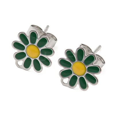 Non-Tarnish 304 Stainless Steel Stud Earrings STAS-B047-28P-1