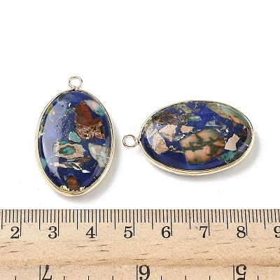 Dyed Synthetic Imperial Jasper Pendants G-D337-03F-G-1