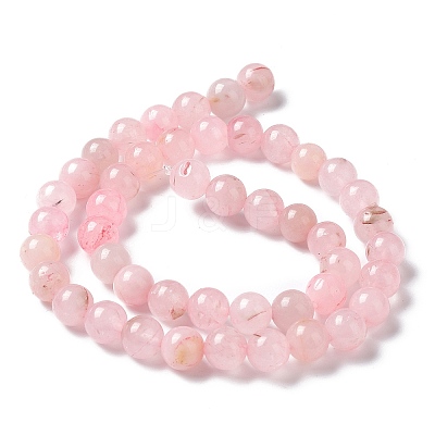 Natural Rose Quartz Dyed Beads Strands G-B046-07-6MM-1