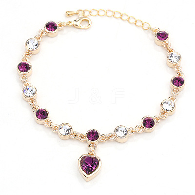 Alloy Rhinestone Charm Bracelets FS-WG1766B-14-1