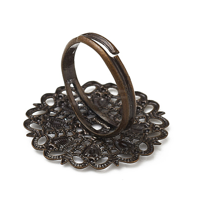 Adjustable Brass Ring Component KK-D157-02-1