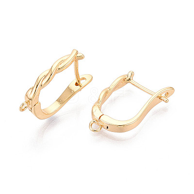 Brass Hoop Earring Findings KK-N267-29G-1
