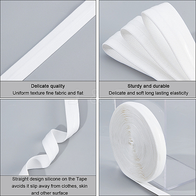 Imitation Nylon Flat Elastic Non-slip Band OCOR-WH0089-02A-02-1