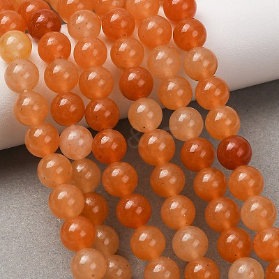 Natural Red Aventurine Beads Strands X-GSR023-1