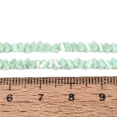 Electroplate Opaque Glass Beads Strands EGLA-Q139-01A-C13-1