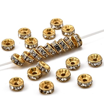 Brass Rhinestone Spacer Beads RB-A014-Z5mm-01C-1