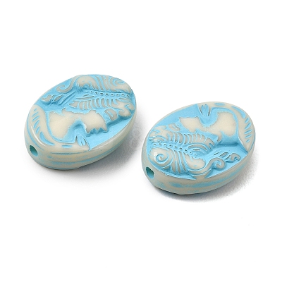 Painted Opaque Acrylic Beads AC-CBAA127-02D-1