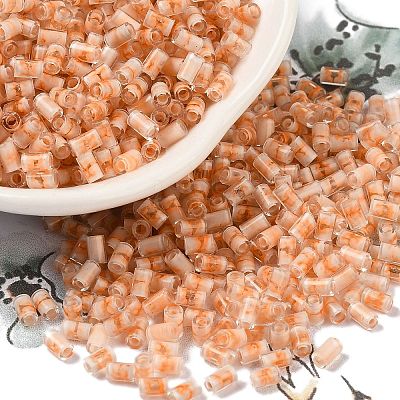 Two Tone Inside Colours Transparent Glass Seed Beads SEED-C004-05E-1