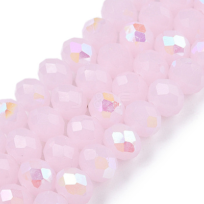 Electroplate Glass Beads Strands EGLA-A044-J8mm-L02-1
