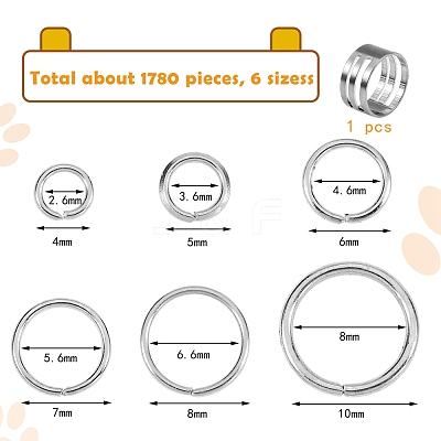 126g Iron Round Open Jump Rings IFIN-SZ0001-26-1