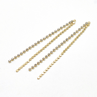 Brass Chain Tassel Big Pendants KK-T032-172G-1