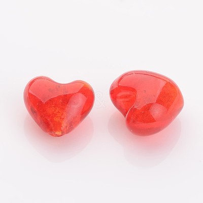 Valentine Gifts for Her Ideas Handmade Silver Foil Glass Beads X-FOIL-R050-12x8mm-1-1