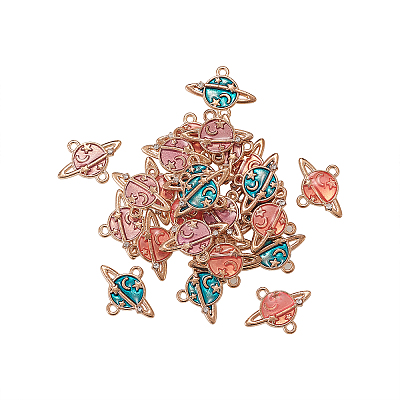 Zinc Alloy Enamel Links connectors ENAM-CJ0001-19-1