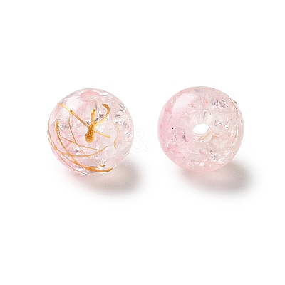 Transparent Crackle Acrylic Beads DACR-D300-01C-10mm-1