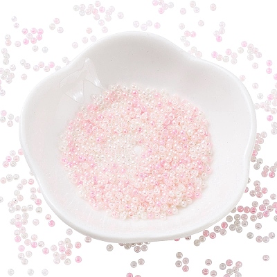12/0 Grade A Round Two Tone Glass Seed Beads SEED-XCP0001-17-1