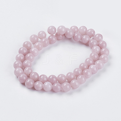 Natural Yellow Jade Beads Strands X-G-G598-8mm-YXS-05-1