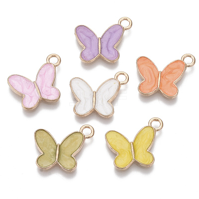 Alloy Enamel Pendants PALLOY-R119-02-1