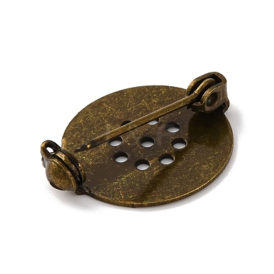 Brass Brooch Pin Findings KK-D266-01AB-1