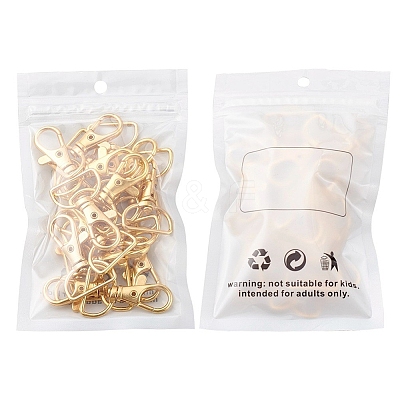 Zinc Alloy Swivel Lobster Claw Clasps PALLOY-YW0001-02G-1