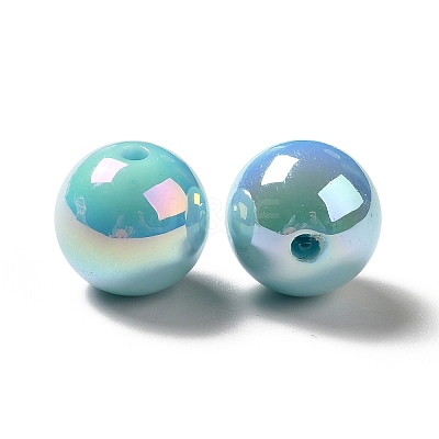 UV Plating Rainbow Iridescent Acrylic Beads X-PACR-D070-01I-1
