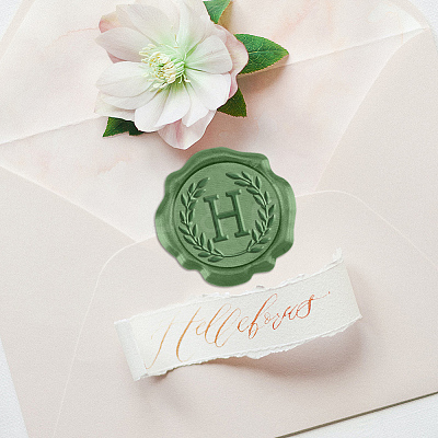 50Pcs Adhesive Wax Seal Stickers DIY-CA0006-13H-1