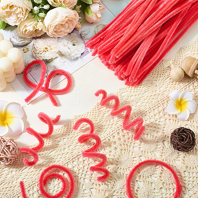 100Pcs DIY Plush Sticks FIND-SP0004-72C-1