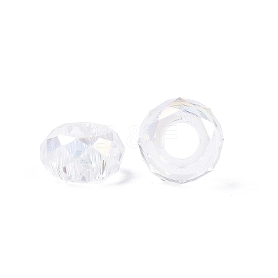 Transparent Glass European Beads GPDL-N005-D14mm-A01-1