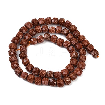 Synthetic Goldstone Beads Strands G-H078-C36-6mm-1