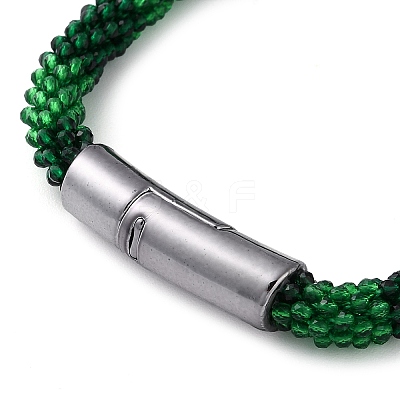 Glass Crochet Beaded Necklace NJEW-Z029-04D-1