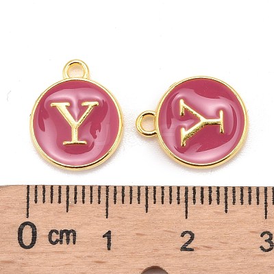 Golden Plated Alloy Enamel Charms ENAM-S118-08Y-1