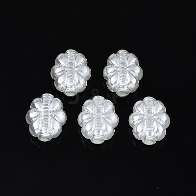 ABS Plastic Imitation Pearl Beads OACR-N008-124-1