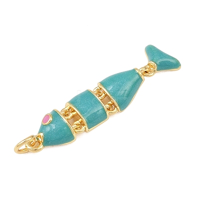 Brass Enamel Pendants KK-P339-24G-03-1